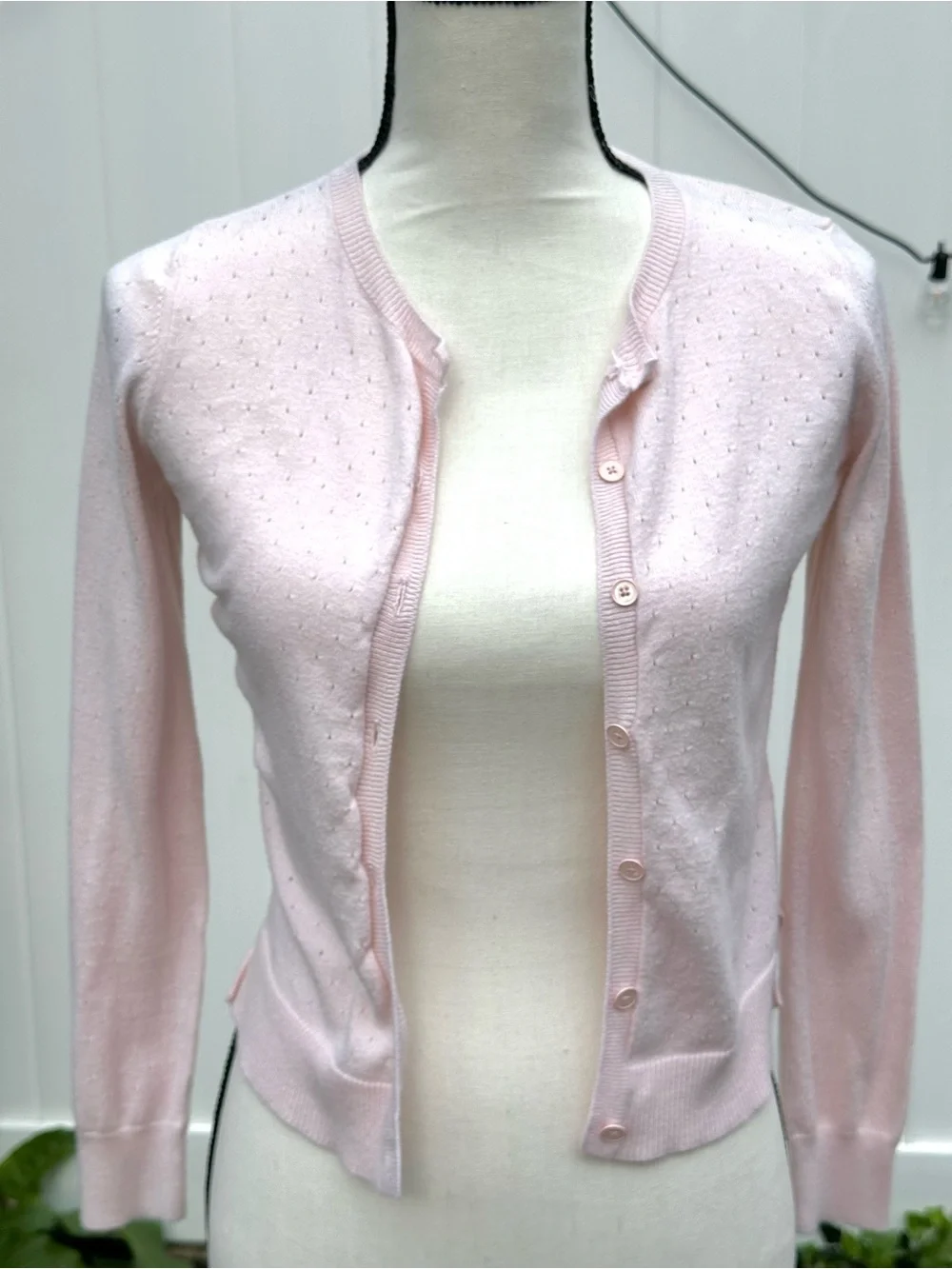 GapKids Light Pink Button Up Cardigan